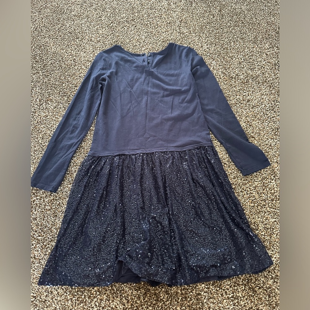 Girl blue sequin dress